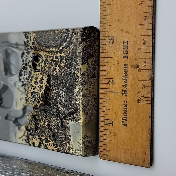 Polished Carved Picture Jasper Creeping Death Skull Natural Gemstone NWOT - Picture 8 of 10